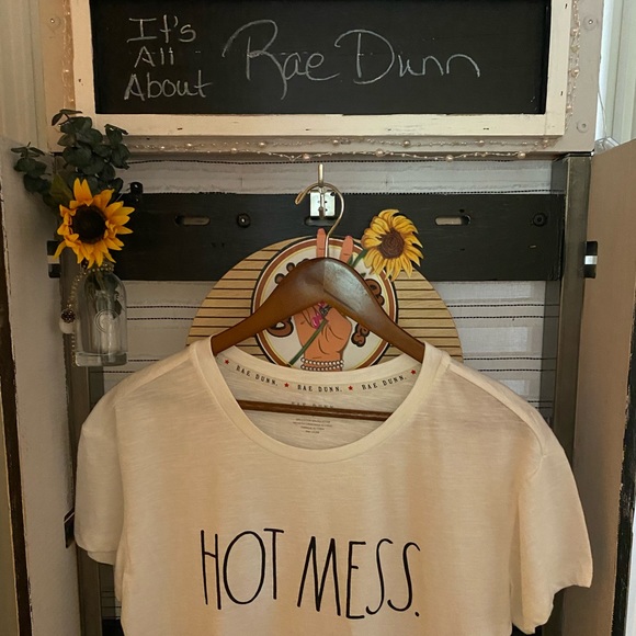 RAE DUNN~ Hot Mess~ Short Sleeve T-shirt - Picture 1 of 2